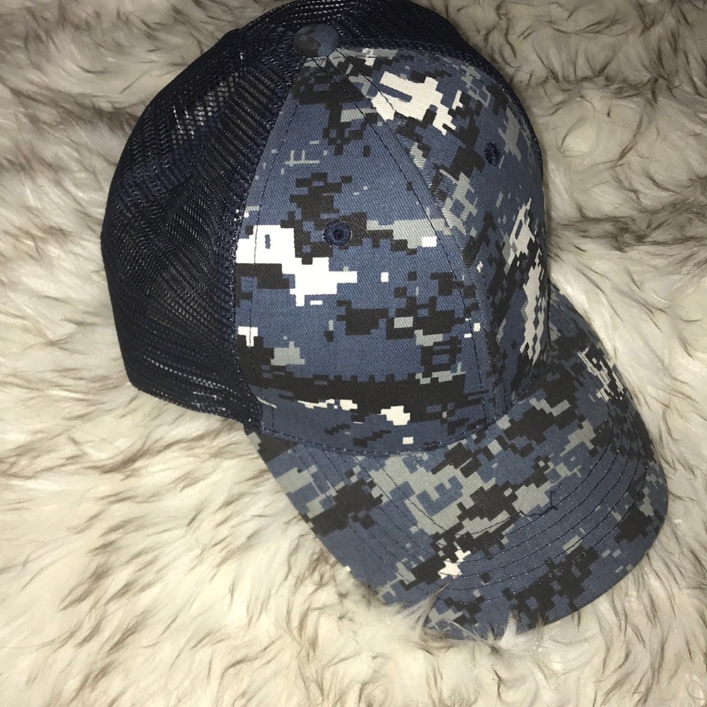 Blue Gray Camo Cap NWOT